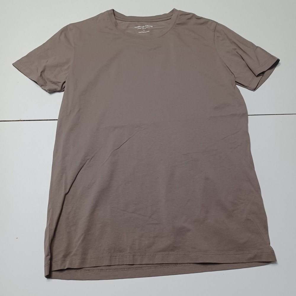 Simwood Denim Women Large Shirt Pure Nature Brown Scoop Neck 100% Organic Cotton